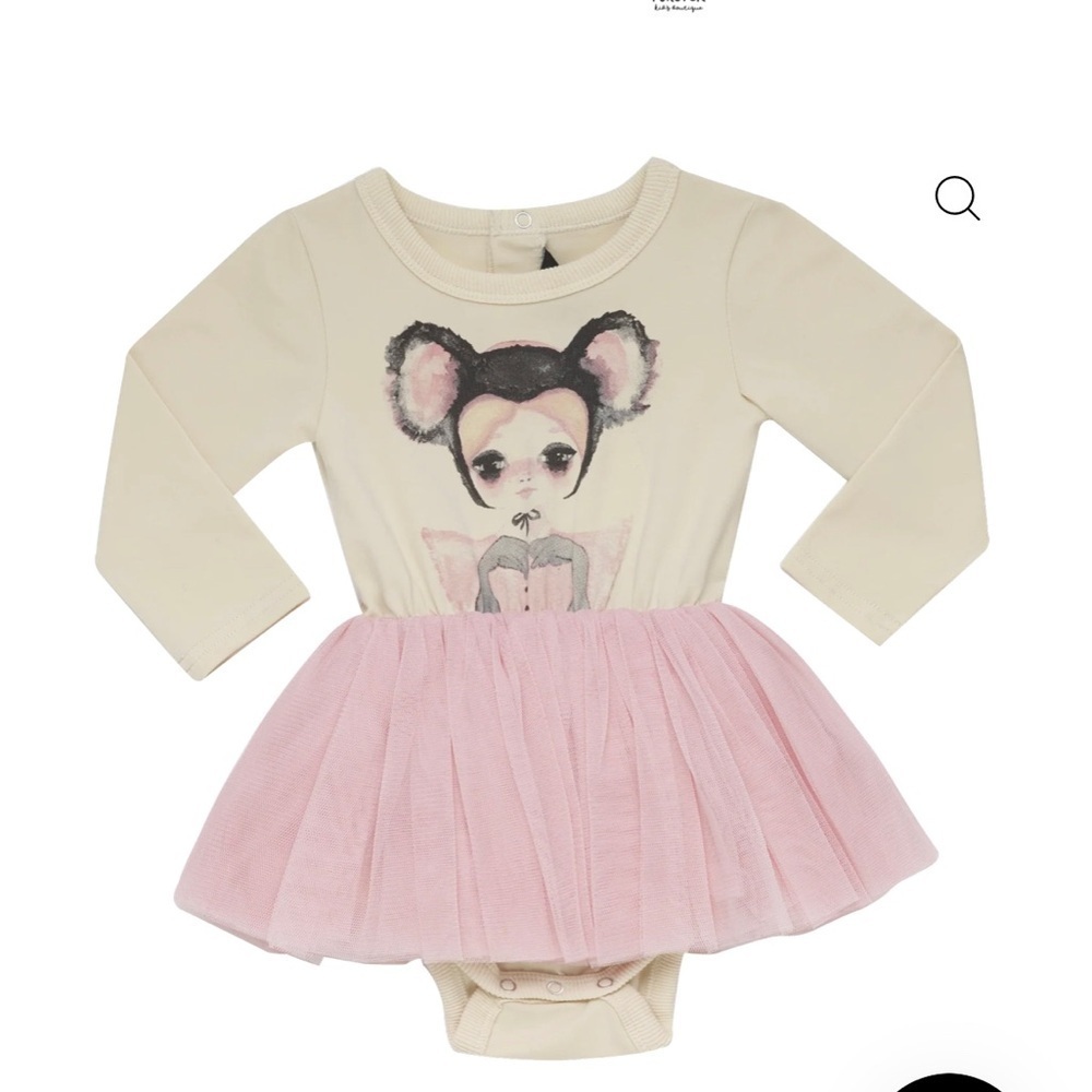 Rock Your Baby Cream and Pink One Piece